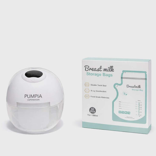 BUNDLE: Pumpias Elektriske brystpumpe og 50stk Mælkeposer