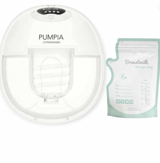 BUNDLE: Pumpias Elektriske brystpumpe og 50stk Mælkeposer